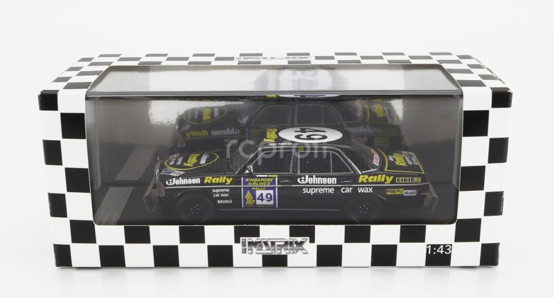 Matrix scale models Mercedes benz E-class 280e N 49 2nd Rally London - Sidney Marathon 1977 T.fowkes - P.o'gorman 1:43 Black