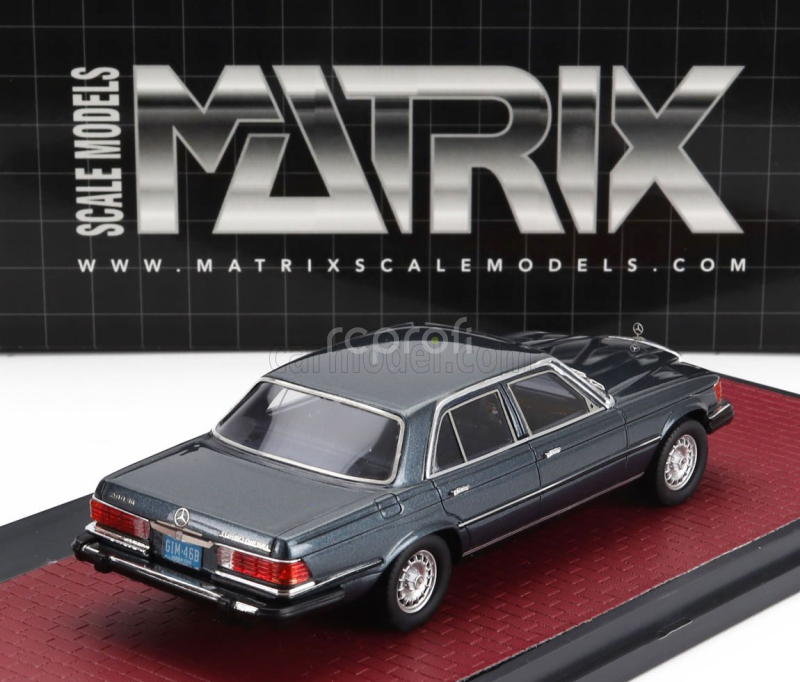 Matrix scale models Mercedes benz S-class 300sd Turbodiesel (w116) Usa Version 1977 1:43 Blue Met