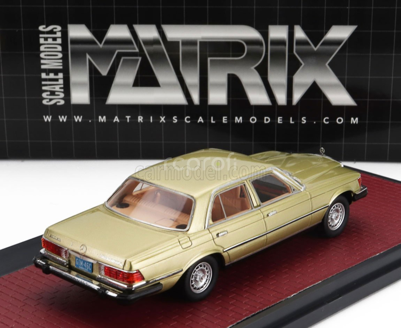 Matrix scale models Mercedes benz S-class 300sd Turbodiesel (w116) Usa Version 1977 1:43 Gold Met