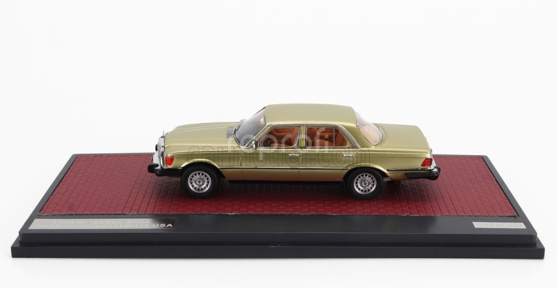 Matrix scale models Mercedes benz S-class 300sd Turbodiesel (w116) Usa Version 1977 1:43 Gold Met