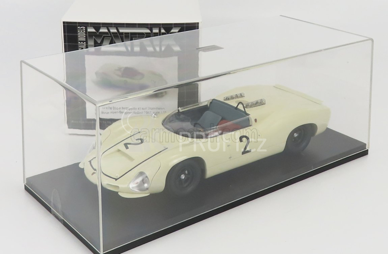 Matrix scale models Porsche 910-8 Bergspider N 2 1967 1:18 Bílá