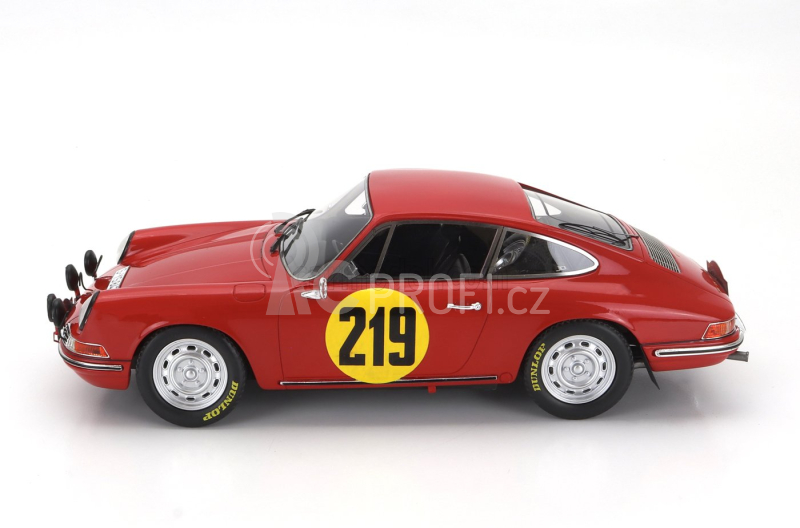 Matrix scale models Porsche 911s 2.0l Coupe N 219 3rd Rally Montecarlo 1967 Vic Elford - David Stone 1:18 Red