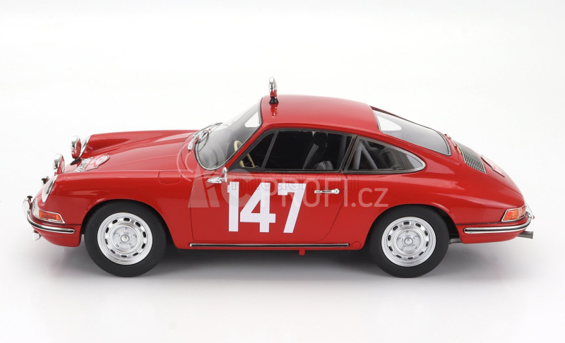 Matrix scale models Porsche 911s Coupe N 147 Winner Class Rally Montecarlo 1965 Herbert Linge - Peter Falk 1:18 Red