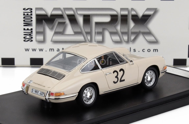 Matrix scale models Porsche 911s Coupe N 32 Test 24h Le Mans 1966 1:43 Bílá