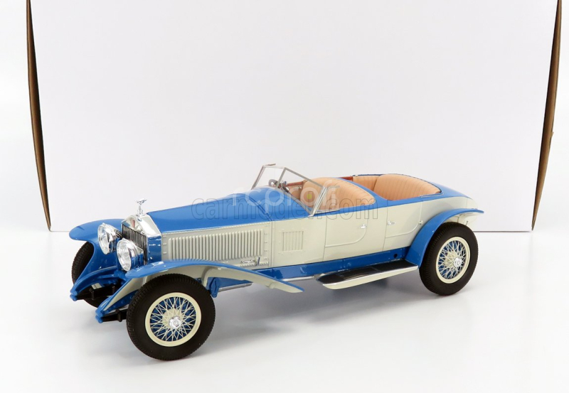 Matrix scale models Rolls royce Phantom Experimental Vehicle Ch.10ex By Barker Cabriolet 1926 1:18 Světle Modrá Bílá