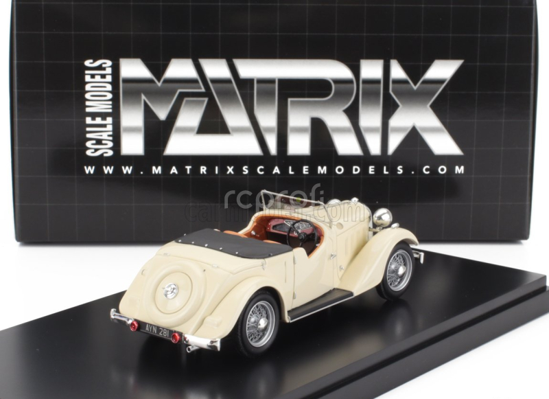 Matrix scale models Rover 12hp (p1) Tourer Cabriolet Open 1934 1:43 Bílá