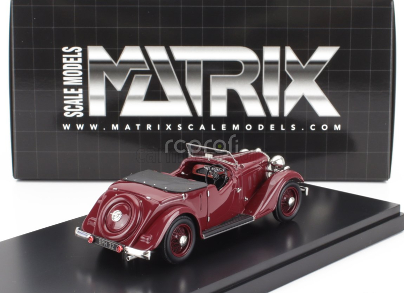 Matrix scale models Rover 12hp (p1) Tourer Cabriolet Open 1934 1:43 Bordeaux