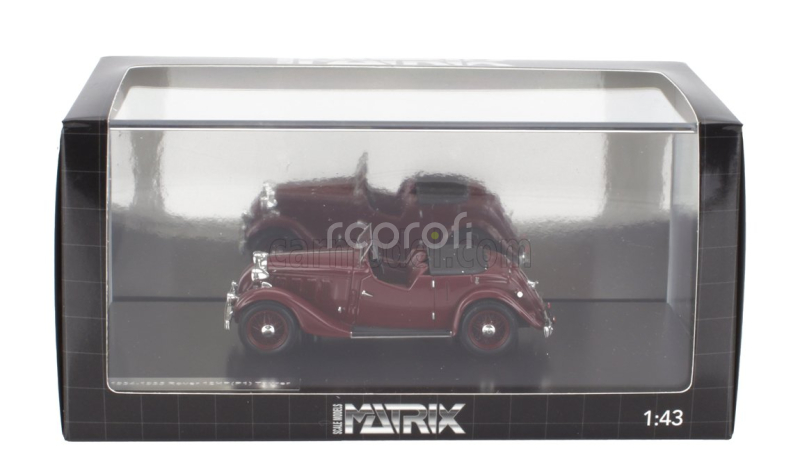 Matrix scale models Rover 12hp (p1) Tourer Cabriolet Open 1934 1:43 Bordeaux