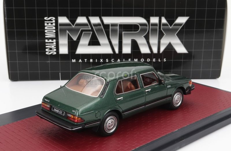 Matrix scale models Saab 900 Cd Turbo 1986 1:43 Green Met
