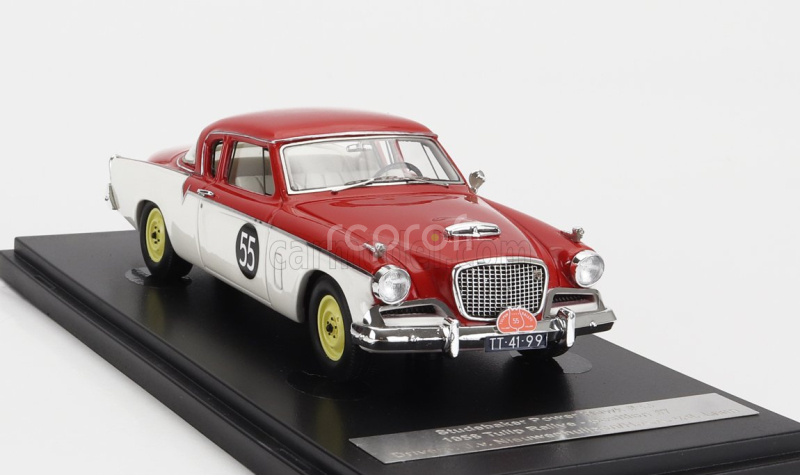 Matrix scale models Studebaker Power Hawk N 55 Rally Tulip 1956 1:43 Červená Bílá