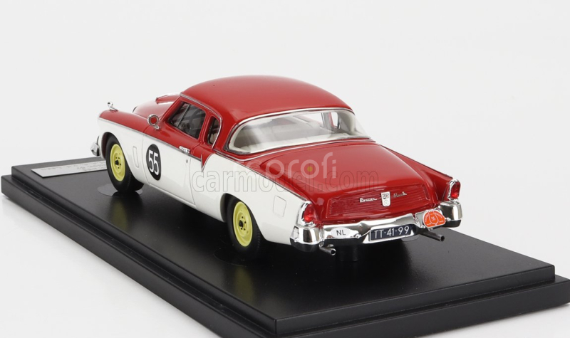 Matrix scale models Studebaker Power Hawk N 55 Rally Tulip 1956 1:43 Červená Bílá