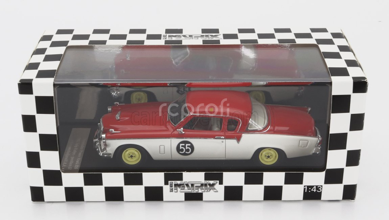 Matrix scale models Studebaker Power Hawk N 55 Rally Tulip 1956 1:43 Červená Bílá