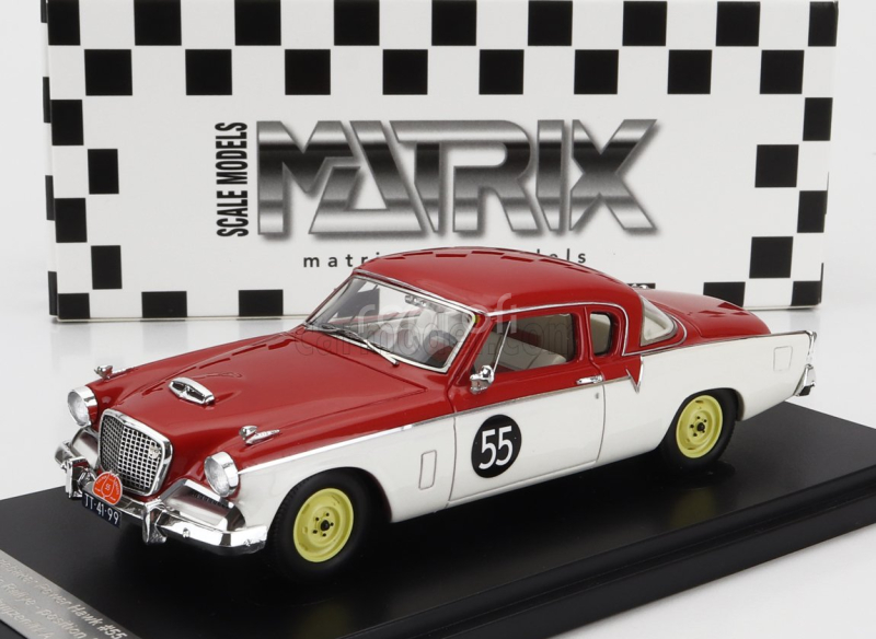 Matrix scale models Studebaker Power Hawk N 55 Rally Tulip 1956 1:43 Červená Bílá