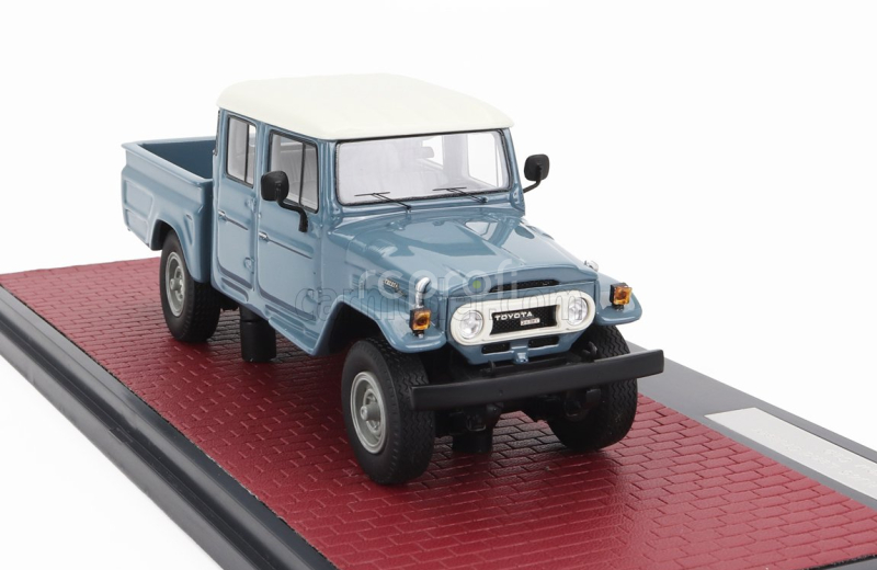Matrix scale models Toyota Hj45 Land Cruiser Crew Cab Pick-up 1979 1:43 Modrá Šedá Bílá