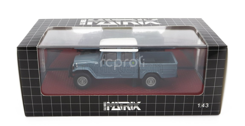Matrix scale models Toyota Hj45 Land Cruiser Crew Cab Pick-up 1979 1:43 Modrá Šedá Bílá