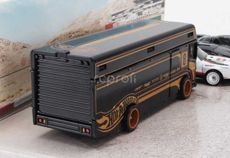 Mattel hot wheels Audi Set 4x Euro Hauler Car Transporter - Quattro Sport N 3 - Lamborghini Essenza - Sauber Mercedes N 61 24h Le Mans 1:64 Různé