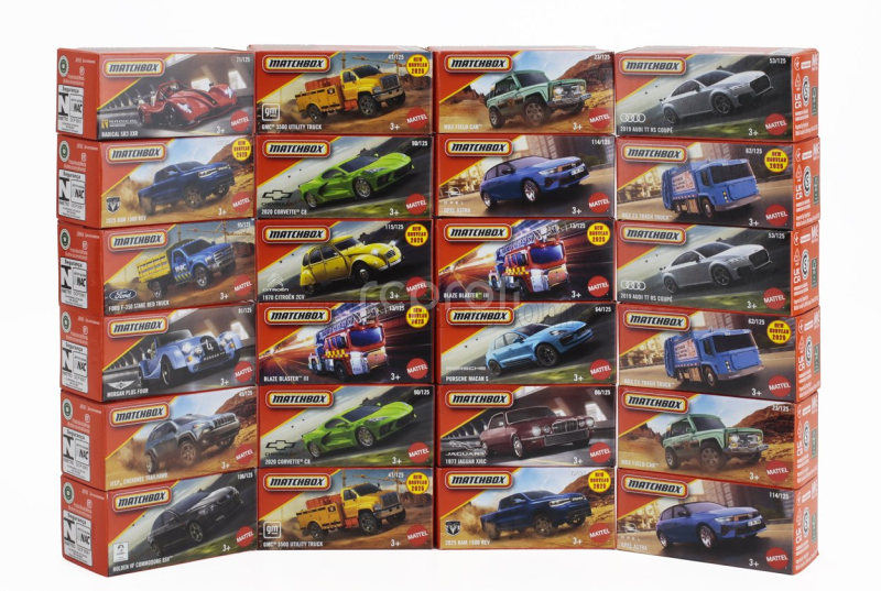 Mattel hot wheels Audi Set Assortment 48 Cars Pieces 1:64 Různé