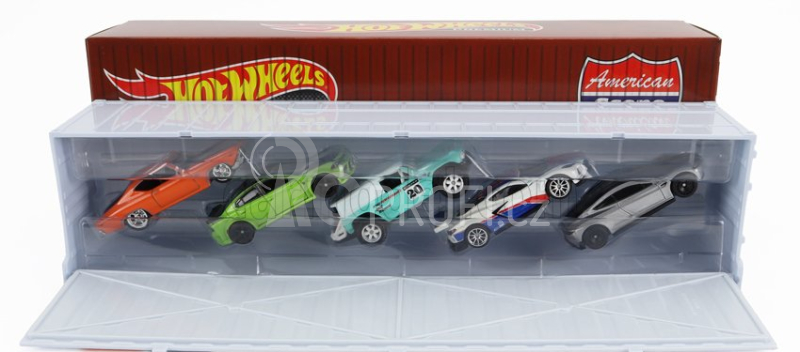Mattel hot wheels Dodge Set Assortment 5 Cars Pieces Container - American Scene 1:64 Různé