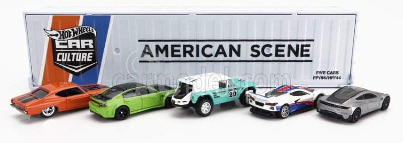 Mattel hot wheels Dodge Set Assortment 5 Cars Pieces Container - American Scene 1:64 Různé