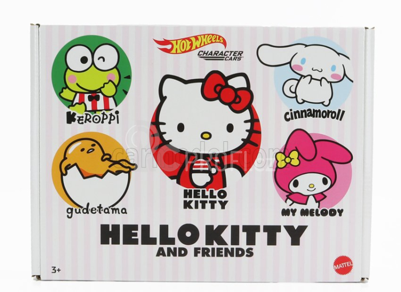 Mattel hot wheels Hello kitty Set pěti modelů Hello Kitty And Friends 1:64
