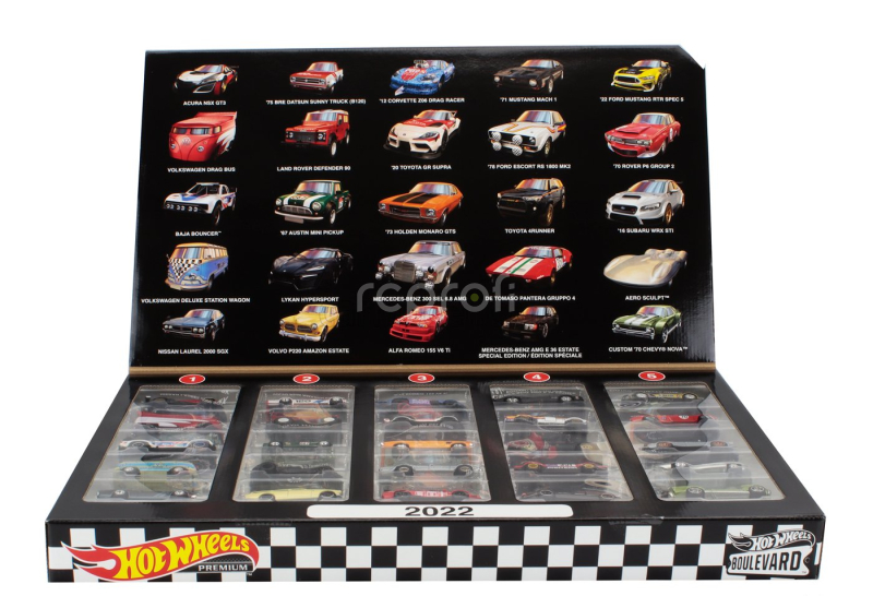 Mattel hot wheels Porsche Set Boulevard Assortment 25 Cars Pieces 1:64 Různé