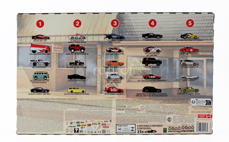 Mattel hot wheels Porsche Set Boulevard Assortment 25 Cars Pieces 1:64 Různé
