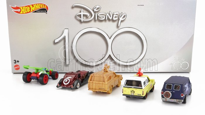 Mattel hot wheels Walt disney Set pěti modelů Disney 100. výročí 1:64