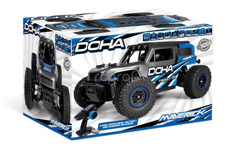 RC auto Maverick Doha 1/20 4WD Electric Truck, modrá