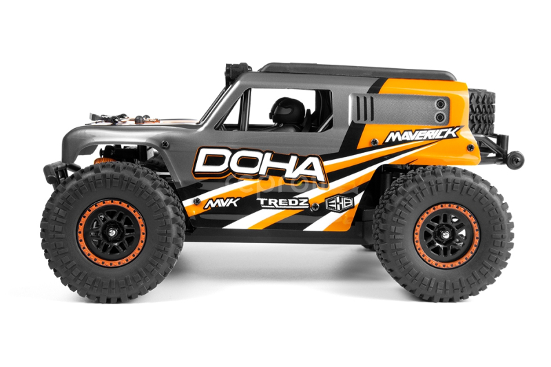 RC auto Maverick Doha 1/20 4WD Electric Truck, oranžová