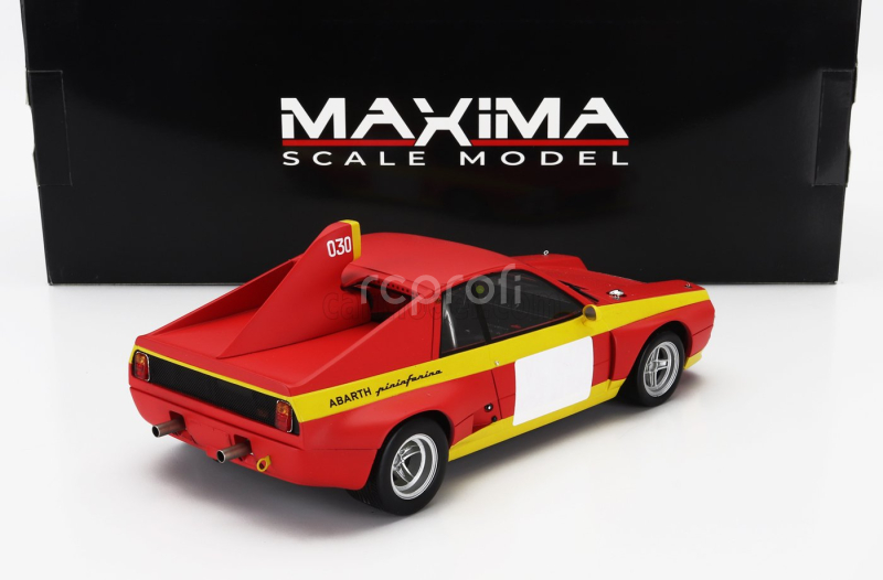 Maxima Abarth Se030 Pininfarina - Press 1974 1:18 Matná Červená Žlutá