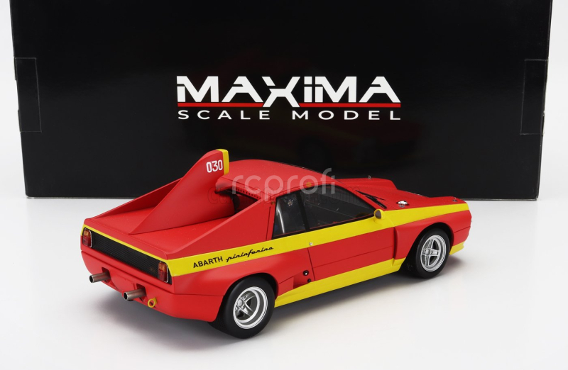Maxima Abarth Se030 Pininfarina Road Test 1974 1:18 Matná Červená Žlutá