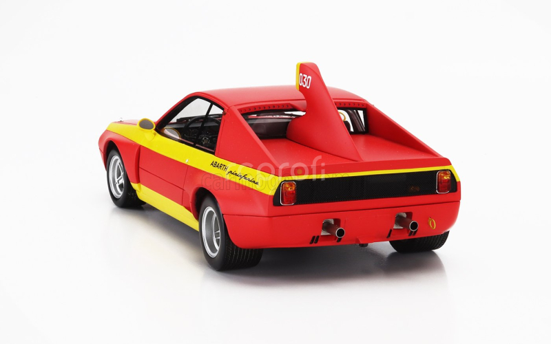 Maxima Abarth Se030 Pininfarina Road Test 1974 1:18 Matná Červená Žlutá