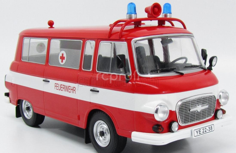 Mcg Barkas B1000 Ambulance Feuerwehr 1956 1:18 Červená Bílá