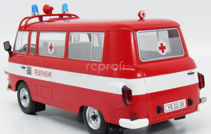 Mcg Barkas B1000 Ambulance Feuerwehr 1956 1:18 Červená Bílá