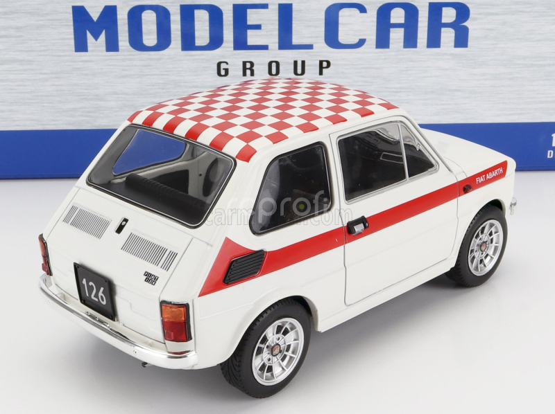 Mcg Fiat 126 Look Abarth 1972 1:18 Bílá Červená
