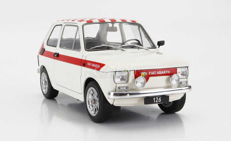 Mcg Fiat 126 Look Abarth 1972 1:18 Bílá Červená