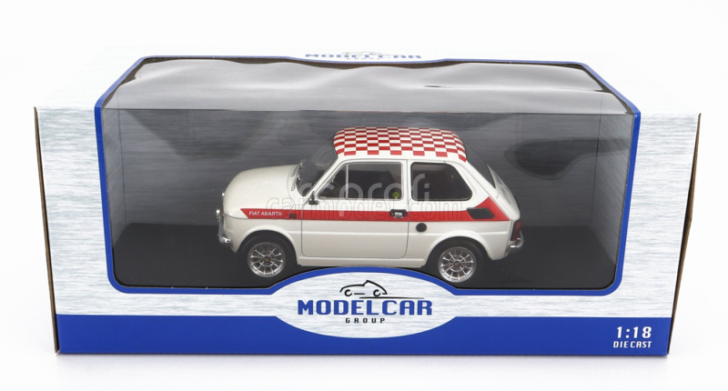 Mcg Fiat 126 Look Abarth 1972 1:18 Bílá Červená