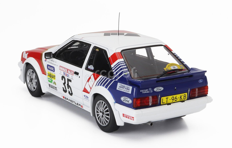 Mcg Ford england Escort Mkiii Rs Turbo N 35 Rally Hunsruck 1985 Stig Andervang - Andre Schoonenwolf 1:18 Bílá Červená Modrá