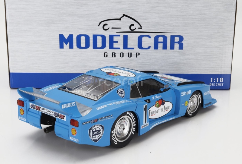 Mcg Lancia Beta Montecarlo Turbo Gr.5 Team Gs Sport Fruit Of The Loom N 1 Grc Adac Supersprint Nurburgring 1981 Hans Heyer 1:18 Bílá Světle Modrá