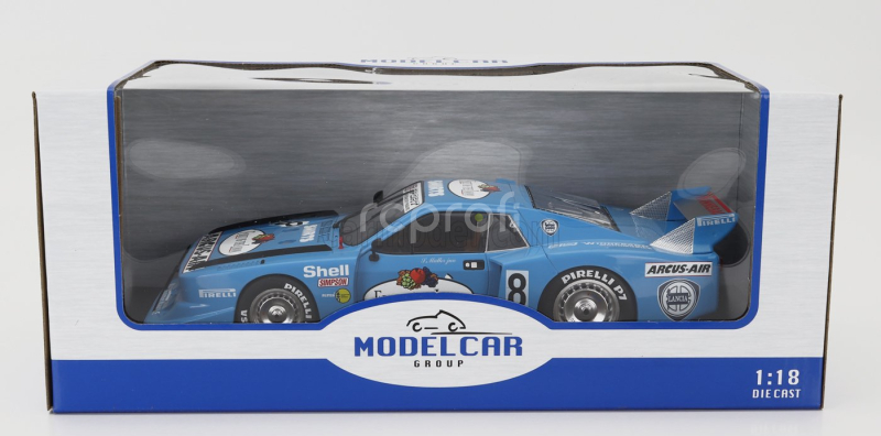 Mcg Lancia Beta Montecarlo Turbo Gr.5 Team Gs Sport Fruit Of The Loom N 8 Grc Adac Supersprint Nurburgring 1981 Siegfried Muller Jr. 1:18 Světle Modrá