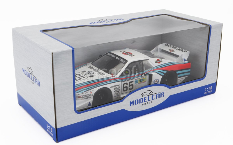Mcg Lancia Beta Montecarlo Turbo Team Martini Racing N 65 8th 24h Le Mans 1981 Michele Alboreto - Eddie Cheever - Carlo Facetti 1:18 Bílá Světle Modrá