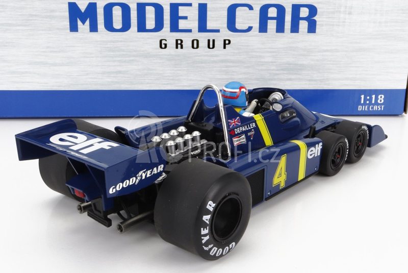 Mcg Tyrrell F1 P34 Elf 6 Wheeler N 4 2nd Sweden Gp 1976 P.depailler 1:18, modrá