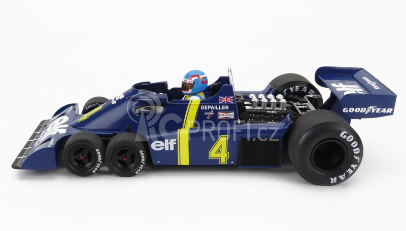Mcg Tyrrell F1 P34 Elf 6 Wheeler N 4 2nd Sweden Gp 1976 P.depailler 1:18, modrá