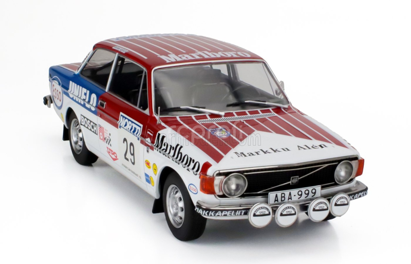 Mcg Volvo 142 Esso Uniflo (night Version) N 29 2nd Rally 1000 Lakes 1973 Markku Alen - Juhani Toivonen 1:18 Červená Modrá Bílá