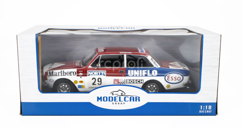 Mcg Volvo 142 Esso Uniflo (night Version) N 29 2nd Rally 1000 Lakes 1973 Markku Alen - Juhani Toivonen 1:18 Červená Modrá Bílá
