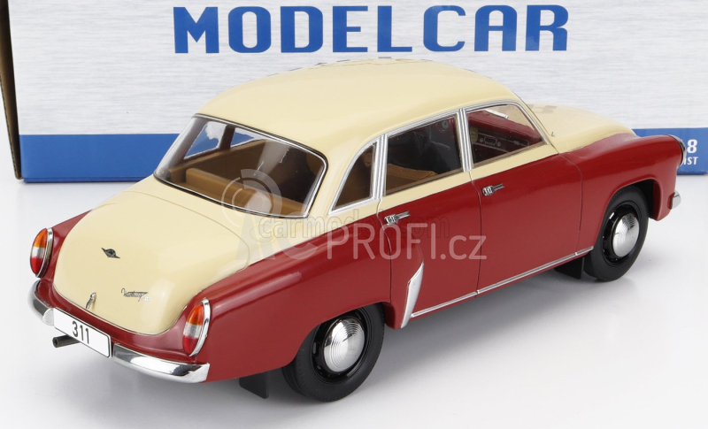 Mcg Wartburg 311 1959 1:18 Červená Beige