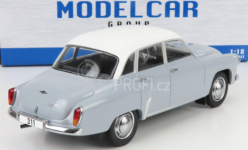 Mcg Wartburg 312 1965 1:18 Šedá Bílá