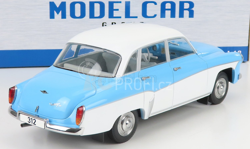 Mcg Wartburg 312 1965 1:18 Světle Modrá Bílá