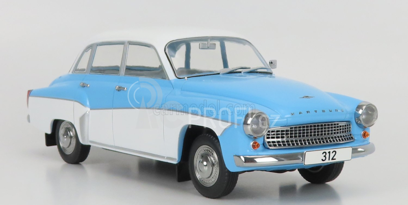 Mcg Wartburg 312 1965 1:18 Světle Modrá Bílá
