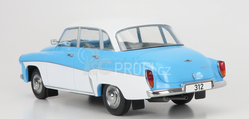 Mcg Wartburg 312 1965 1:18 Světle Modrá Bílá